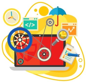 Graphic emphasizing website maintenance plans and packages.